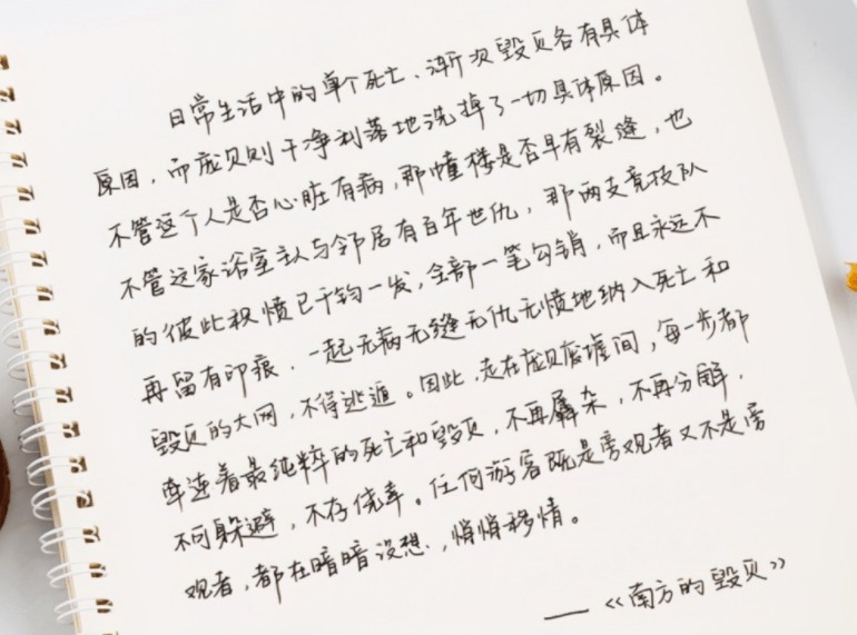 原创高中生鲸落字体走红字迹唯美清新脱俗老师看后舍不得扣分