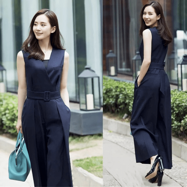 身材 刘诗诗真是气质女神，结婚生子后身材也没走形，穿连体裤非常帅气