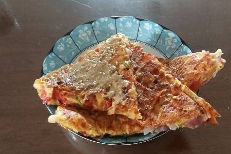 披萨|1个西红柿半个洋葱，教你8分钟搞定早餐饼，比披萨好吃，孩子都爱