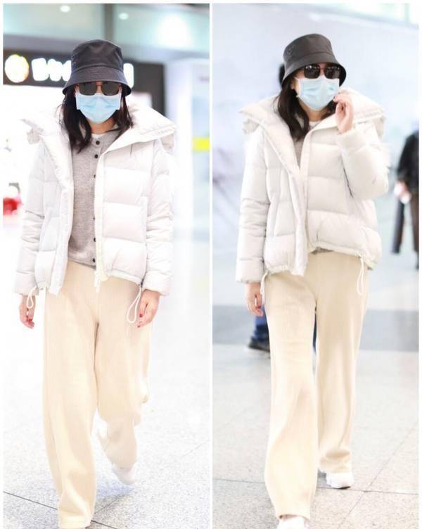 闫妮 闫妮仗着自己瘦了就随便穿,这么肥大的裤子也穿出门,还挺适合的