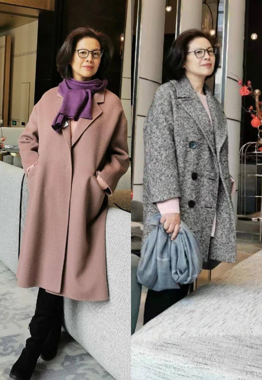 黑色 “呢大衣、小脚裤”才是五六十岁女人应有的秋季打扮,优雅太气质