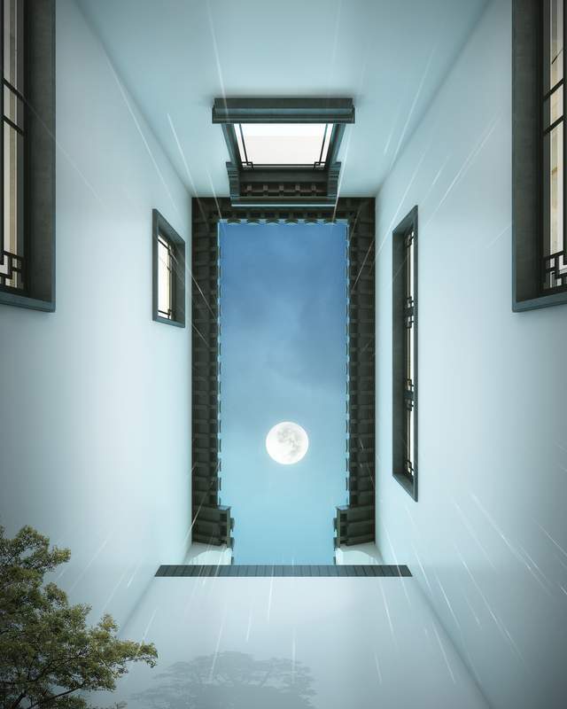 农村经典二层大别墅带四水归堂中庭好看又好住