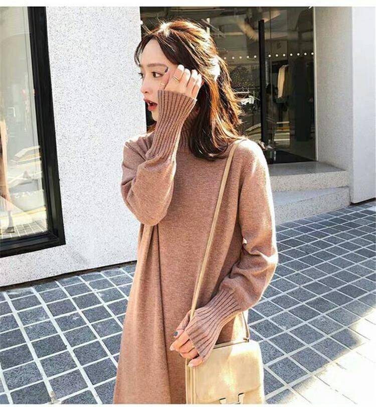 经典 如画中人般唯美,冬季针织连衣裙,有着优雅温柔的风情