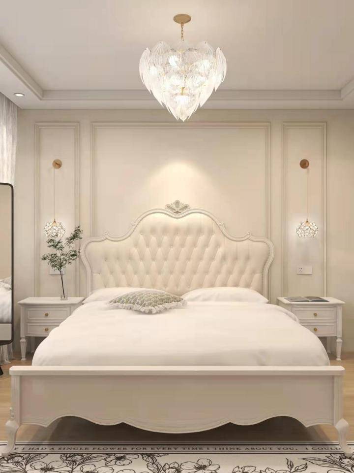 简欧轻奢卧室设计,干净整洁是对生活的一种态度!_床头