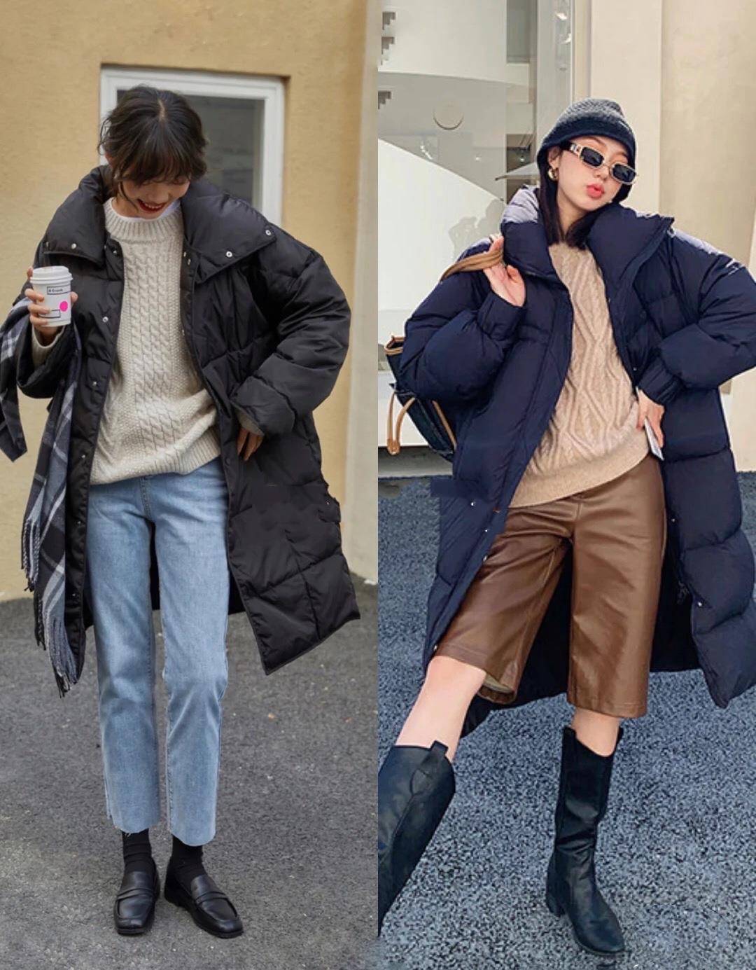 姐妹 人手一件的黑色羽绒服怎么穿才好看？