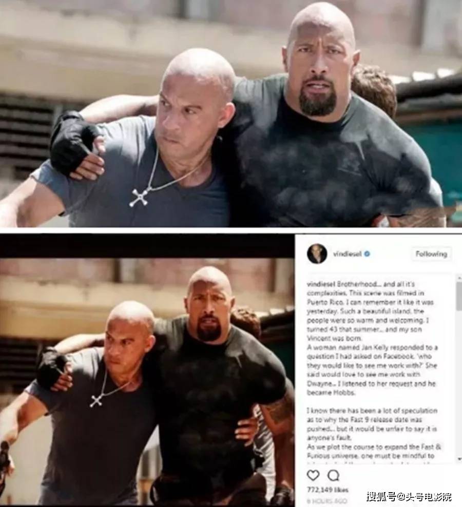 巨石|消费保罗沃克？范迪塞尔邀巨石强森演《速激10》，称对方小兄弟
