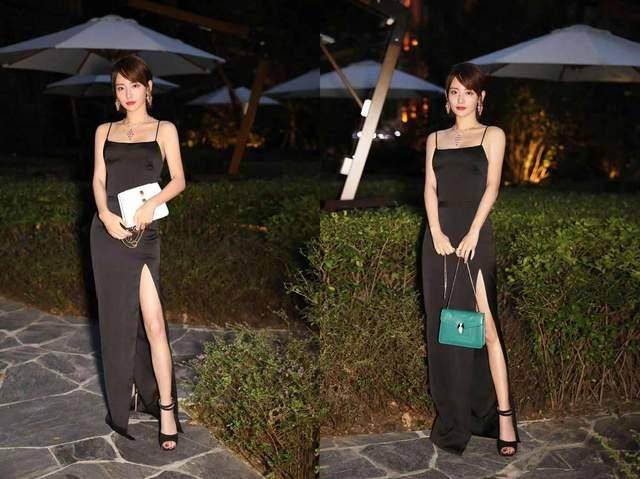 整体 张嘉倪的身材太迷人,鹅黄流苏旗袍淑女有气质,微卷长发俏皮可爱