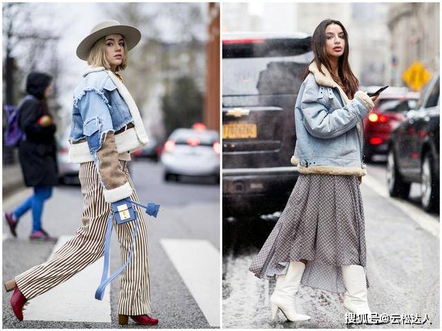 牛仔服 “外套+毛领”，冬季这么选，时髦与温暖可以兼得