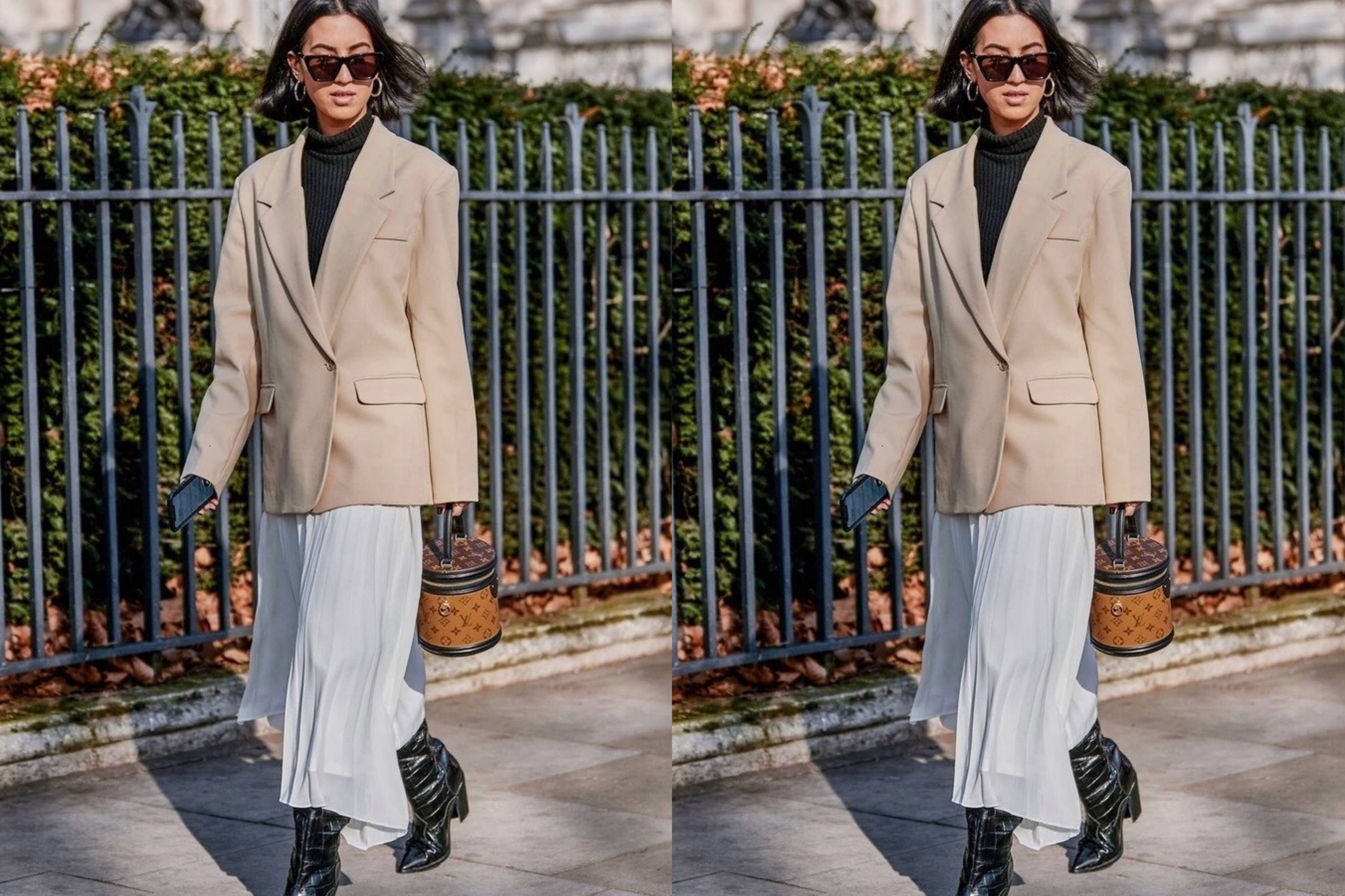 短裙 这个冬天穿什么？百褶裙搭配靴子，今年的潮流穿搭