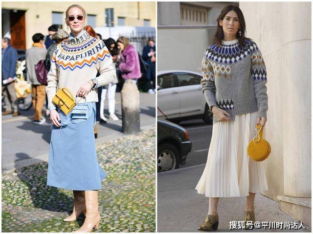 短裙 圣诞毛衣要如何搭下装？牛仔裤最经典，短裙不如长裙更有风情