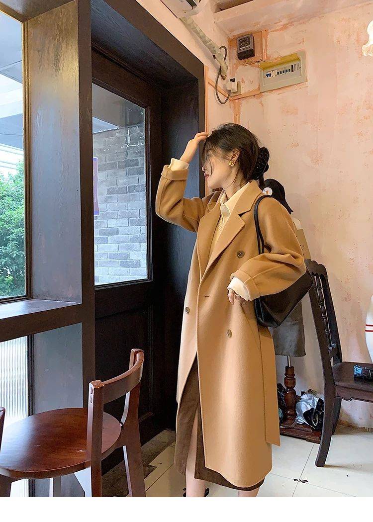 整体 秋冬穿大衣尽量少配打底裤，学时尚博主搭配半身裙，优雅更提气质