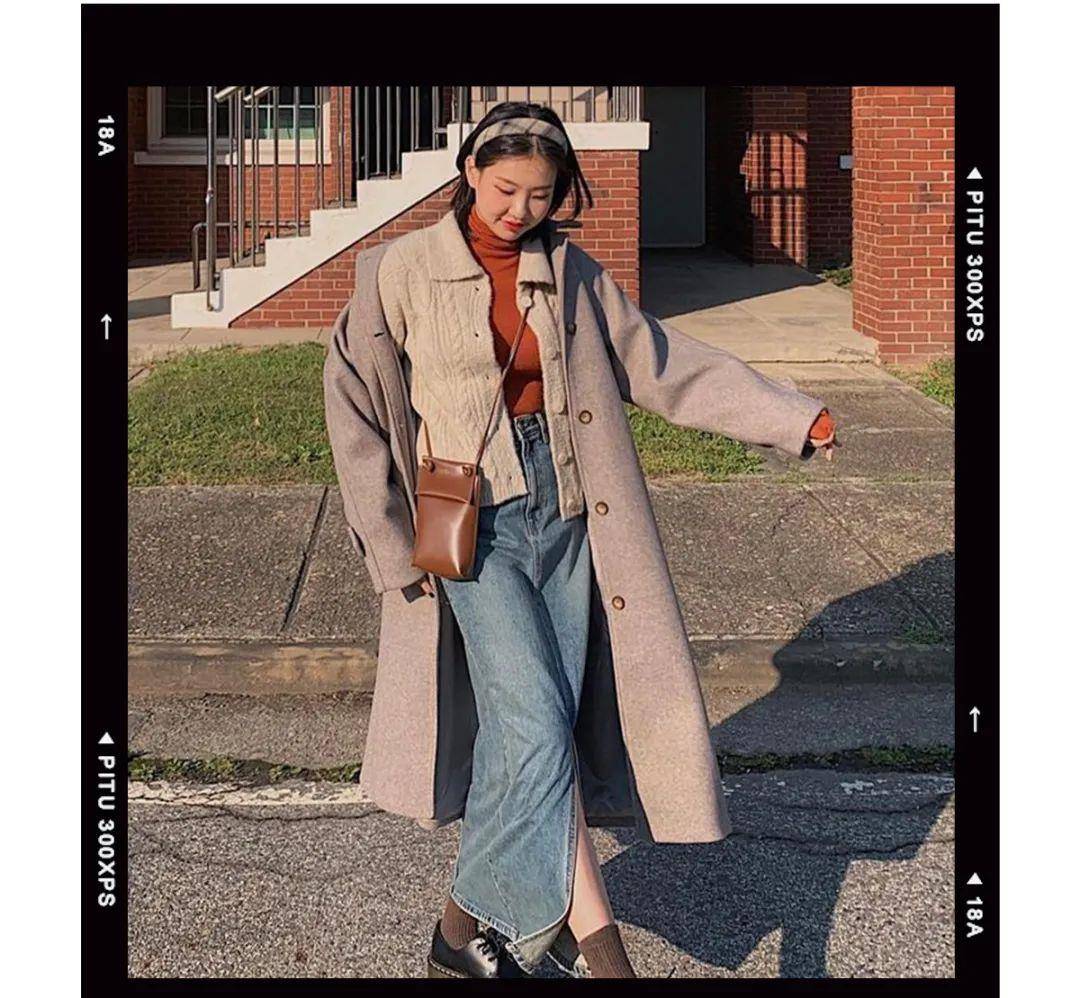 黑色 我的天啦！你穿“大衣＋半裙”的样子，真的美到窒息！