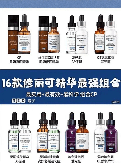 产品药妆天花板修丽可精华不知道怎么选？看完这篇文章你就会了