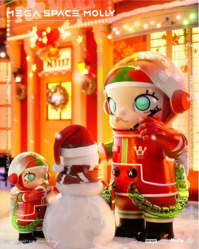 泡泡玛特space molly"圣诞款"首发曝光,市价过万了!