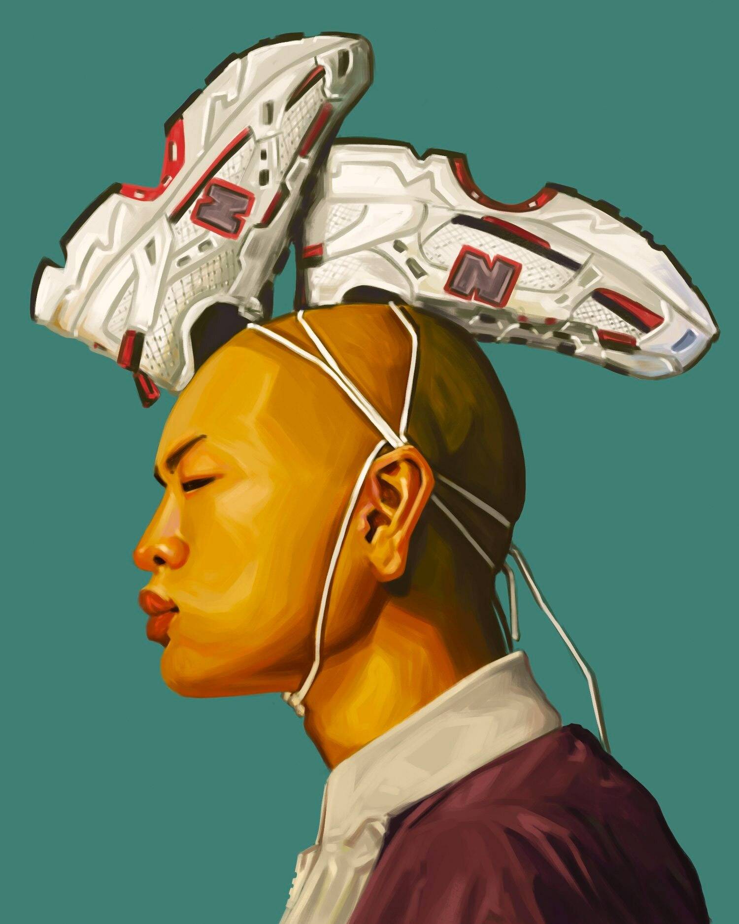 sam onche极富表现力的人物肖像插画