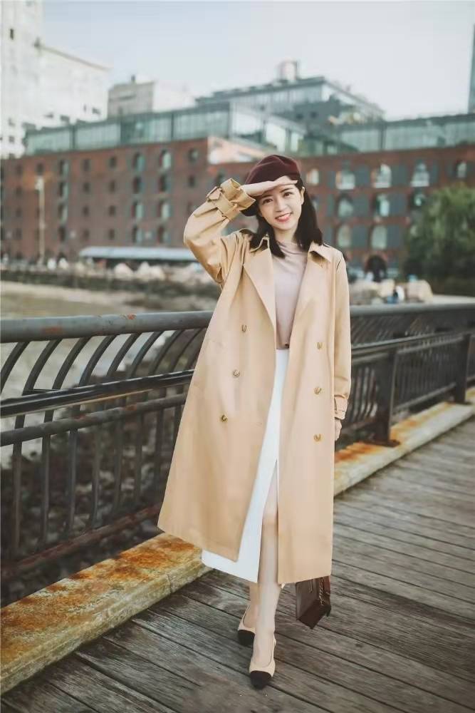 黑色 入冬后别忘记“风衣”穿搭，瞧三木示范，气质高级显身材