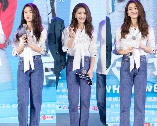 张雪迎 张雪迎这次裤子穿对了，网友：显腿长！