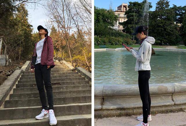 披肩 张静初拎三万多香奈儿出行，穿紧身裤长腿纤细，戴猫耳帽像小姑娘
