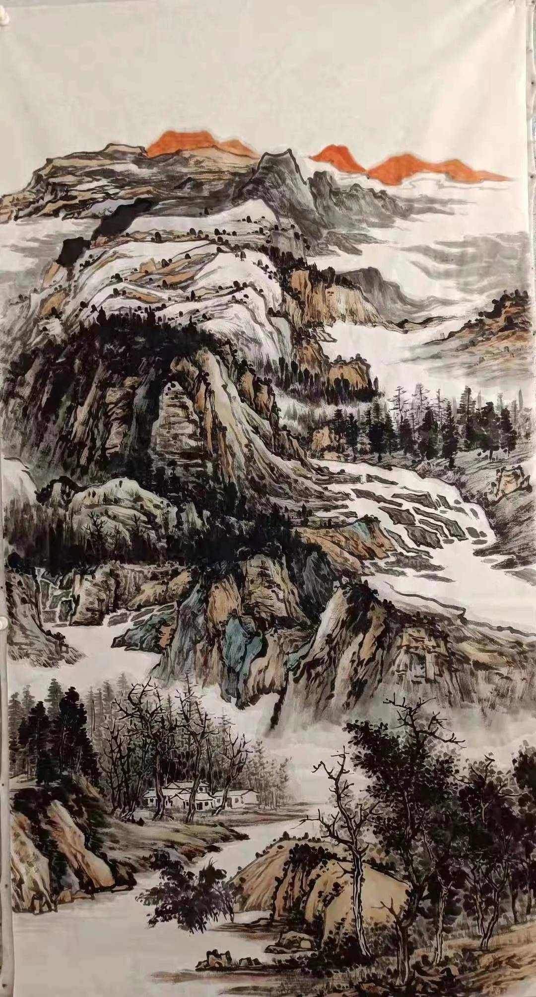 又又又一展讯别具一格赵丰国走进青州山水作品展