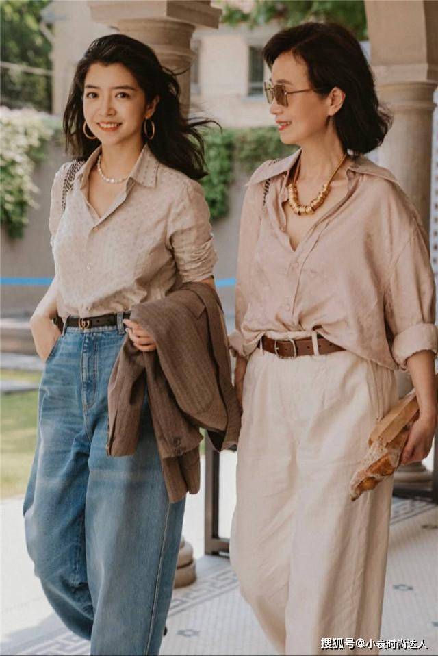 衬衣 女人过了50岁少穿T恤短裤,瞧三木妈妈这样来穿,优雅知性又时髦
