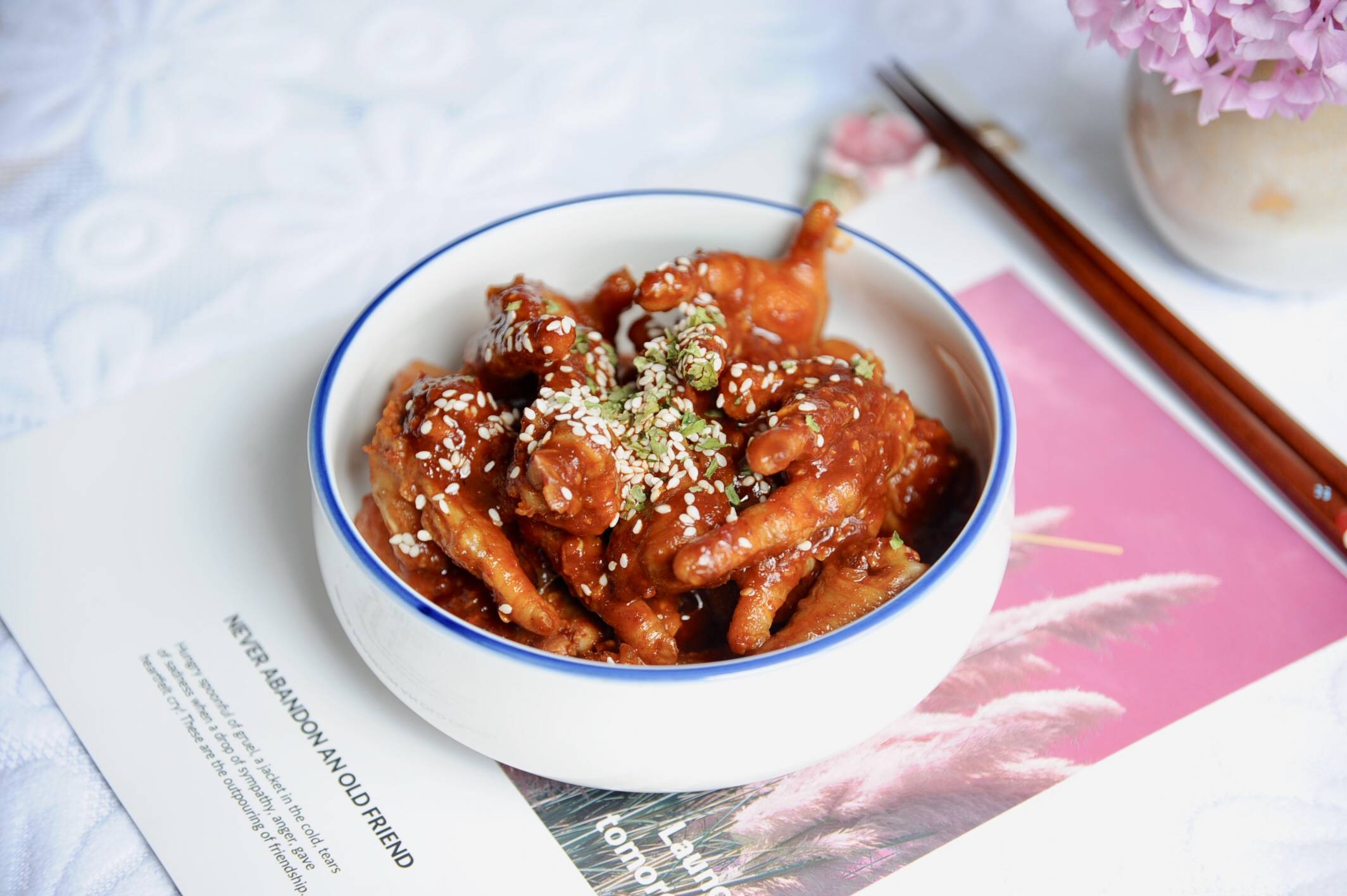 原创自制韩式辣鸡爪,香辣开胃,解馋下饭,比买的好吃