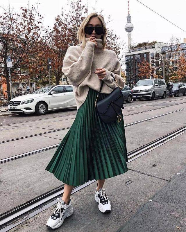 毛衣 毛衣+裙子的神仙组合,优雅又时髦