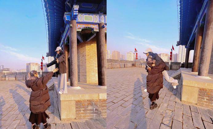 喇叭裤 范冰冰打卡西安！穿黑西装配喇叭裤好抢眼，骑跨式拥抱邻家感十足