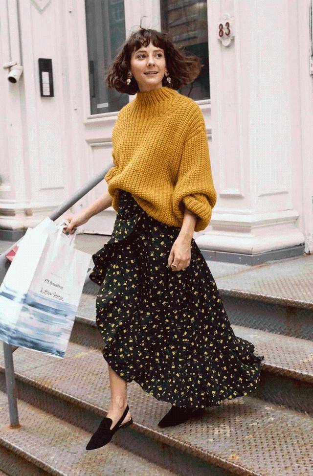 毛衣 毛衣+裙子的神仙组合,优雅又时髦