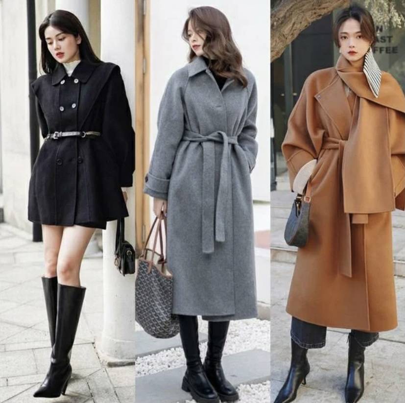 整体 “大衣+靴子”,适合成熟女性的高级优雅风格,谁穿谁美