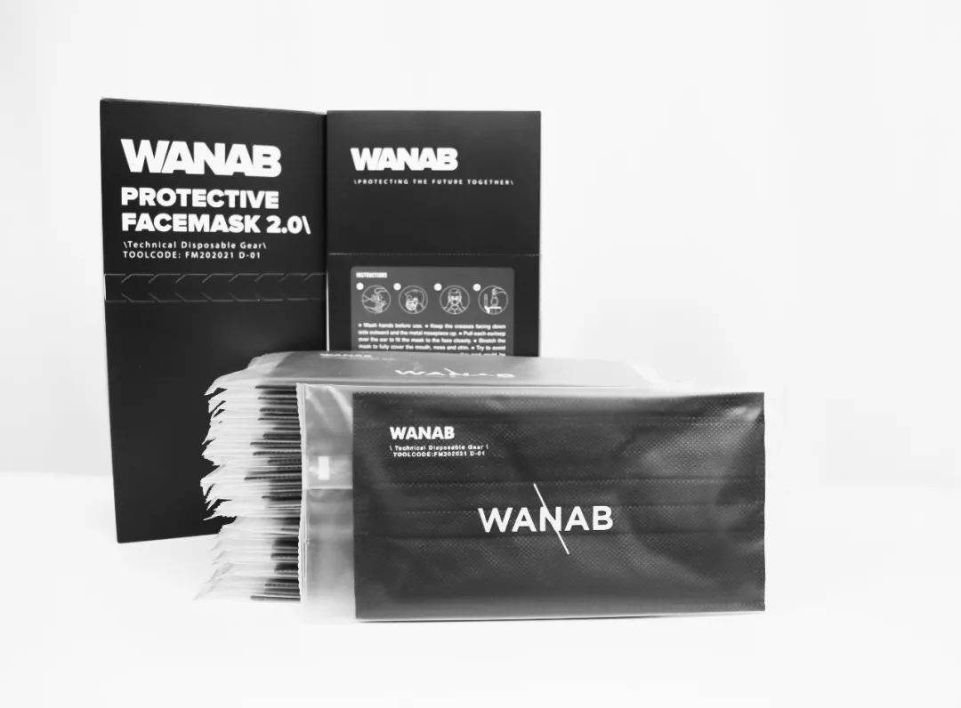 黑色 WANAB DESIGN丨防护力MAX又有型，欧美医用级潮牌口罩来了！