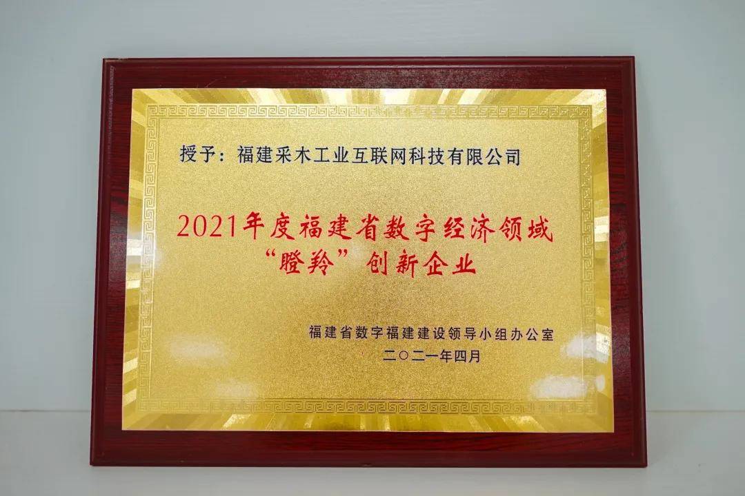 采木网正式荣获2021年福建省瞪羚创新企业称号
