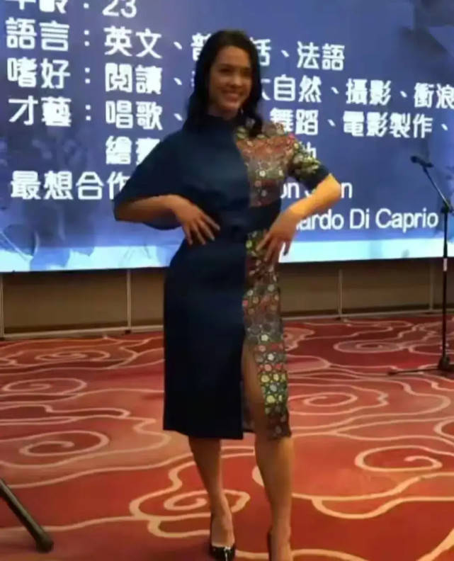 元素 钟丽缇女儿夺得华裔小姐亚军！穿旗袍颜值不输冠军，优越身材太出众