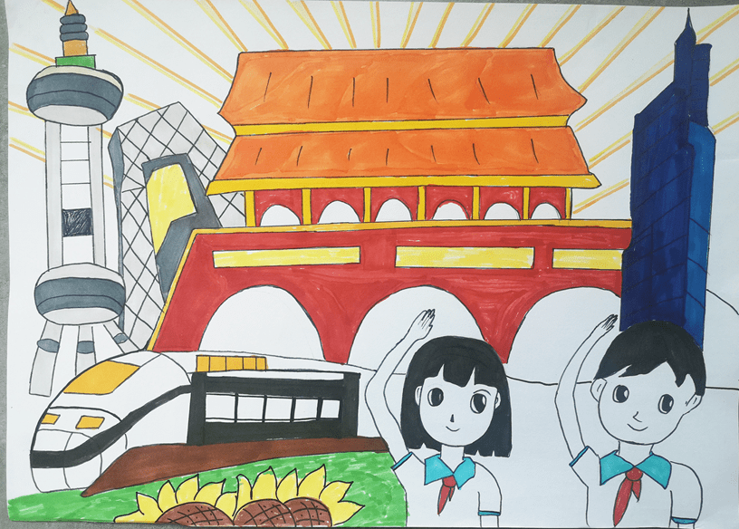 "红动辽宁·赋彩家乡"乡村儿童主题公益画展——建党100周年