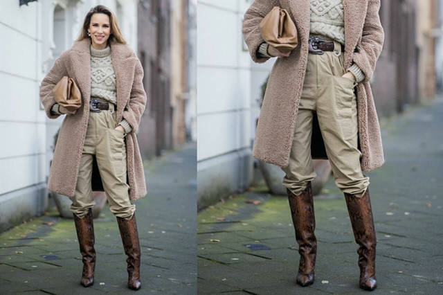 米色 穿不腻的米色，与少量棕色搭配会更时髦，学会这点还能穿出高级感