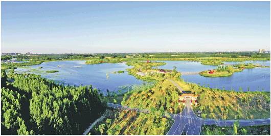 济宁高新区吹响塌陷地治理“集结号” 十里湖生态湿地初见成效