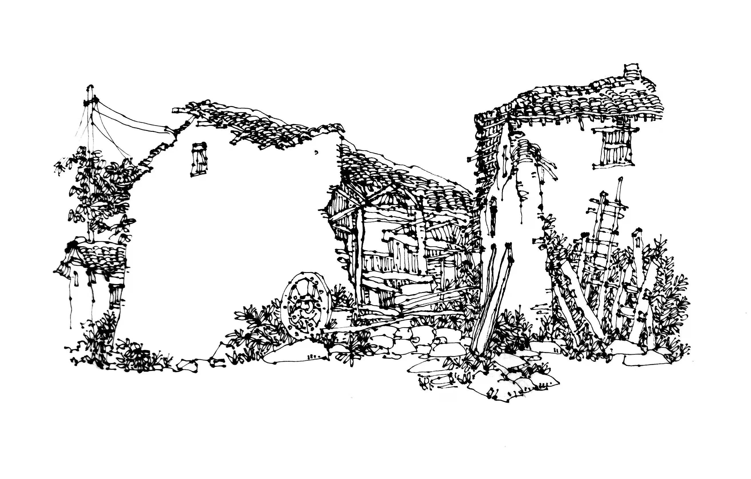 沧海一声笑类别:钢笔画作品:《千年不朽》作者:沈水林类别:钢笔画作品