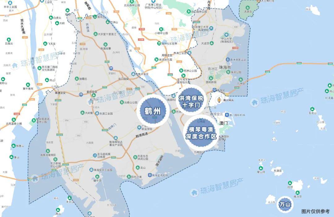 珠海鹤洲新区范围地图图片