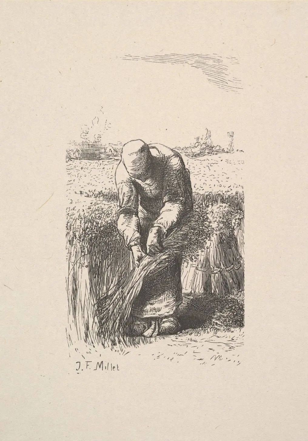 米勒:将万物所归的大地给予雄壮又伟大的感觉_素描_巴比松派_播种 