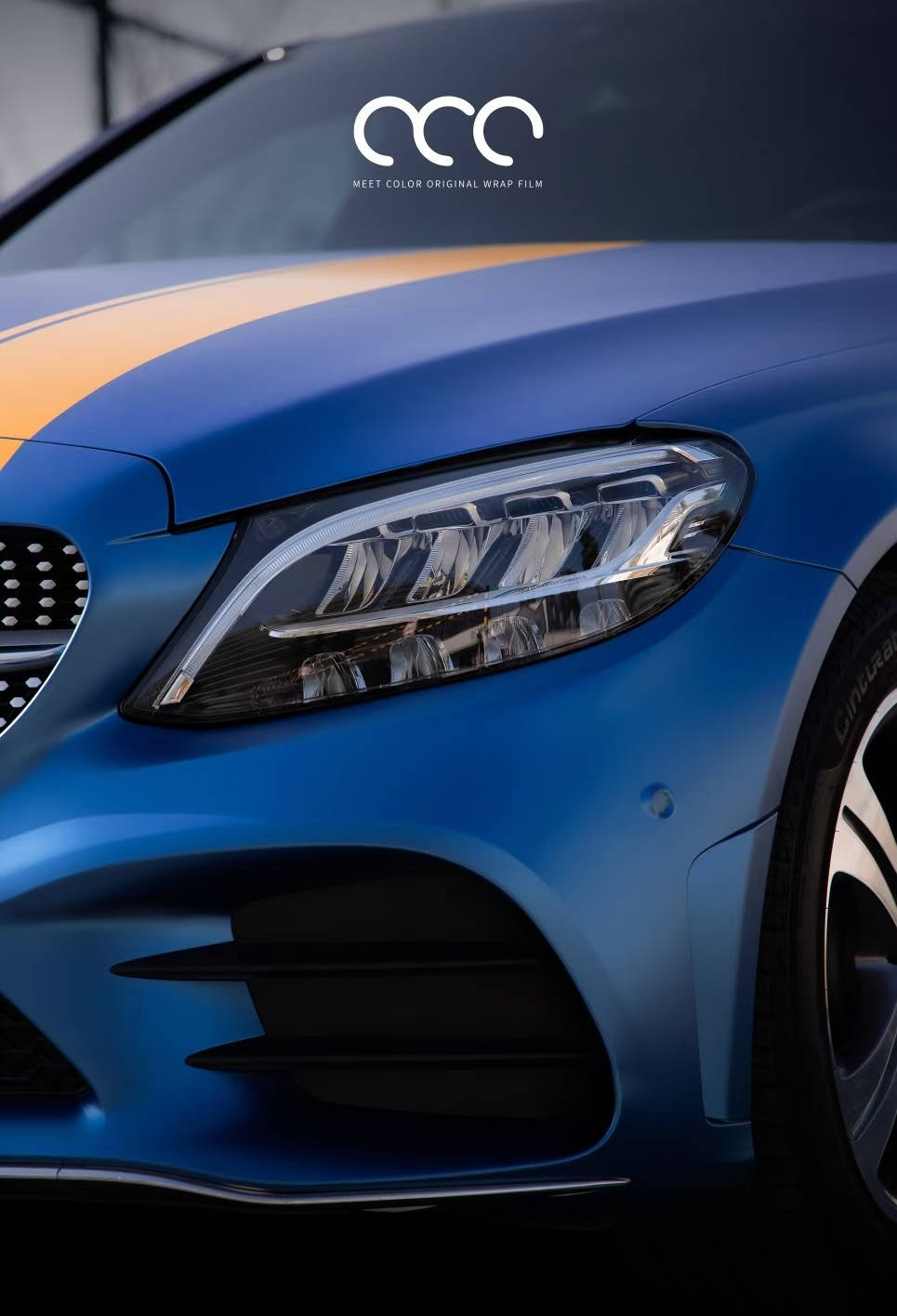 漫彩改色膜奔驰改色亚面重金属深海蓝沉稳不急躁高级又低