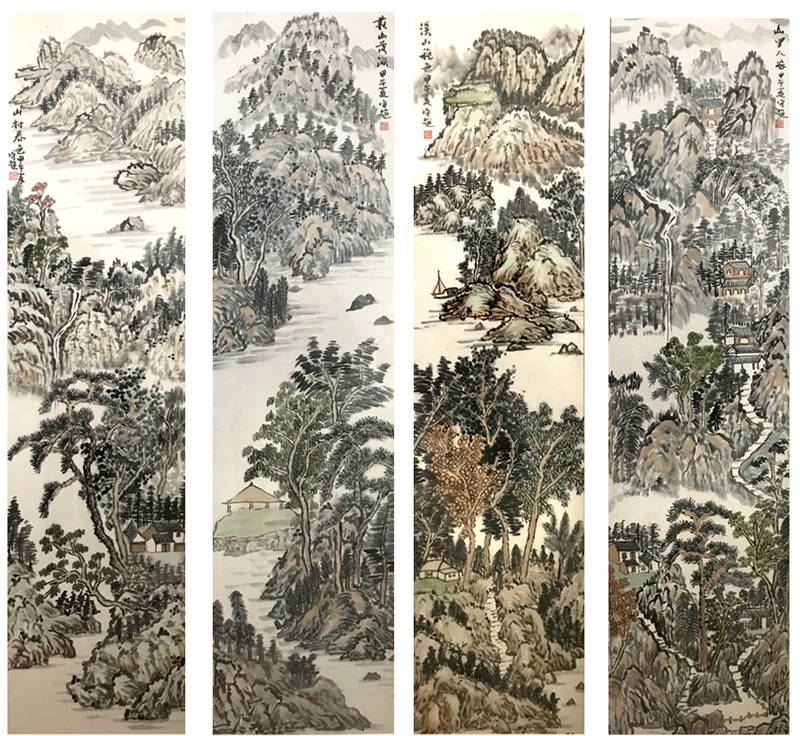 台湾|画家宫守超｜人物画《达摩面壁图》