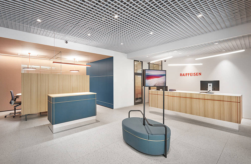 清新北欧风瑞士raiffeisen银行客户接待区设计欣赏