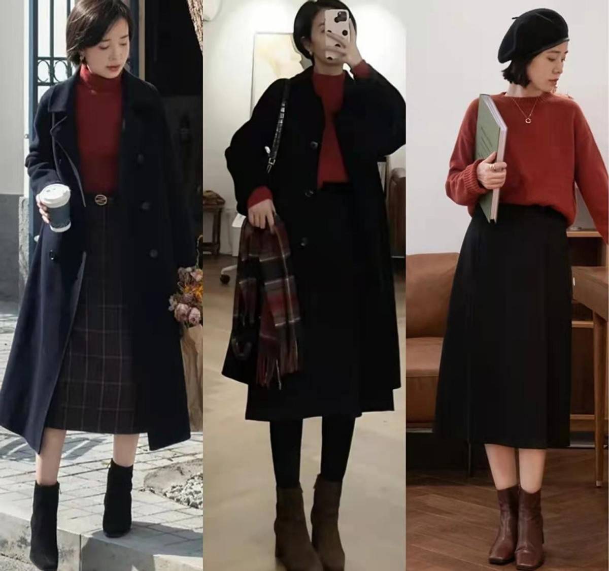 整体 “呢大衣+5类打底毛衣”,身高不足1米6的女人,冬季建议这样穿