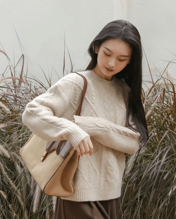 毛衣 气质清纯小姐姐：教穿搭一套毛衣的魅力，温柔又可爱，值得借鉴！