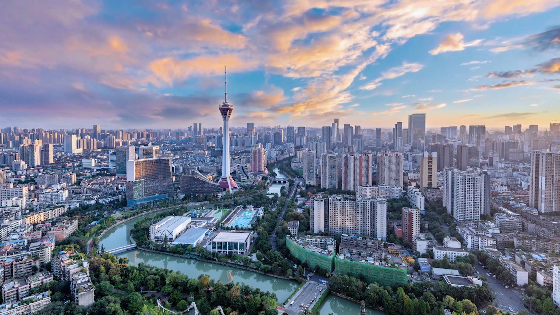 四川成都火炬点亮成都地标宣传片