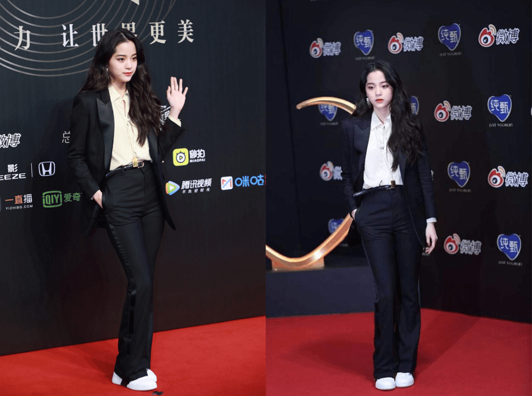黑色 欧阳娜娜与妹妹出席活动,姐妹俩同穿黑色服装,感觉娜娜气质更好