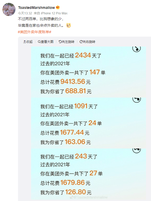 美团年度账单一出,没想到自己居然吃了这么多外卖!_程序上_微信_模式