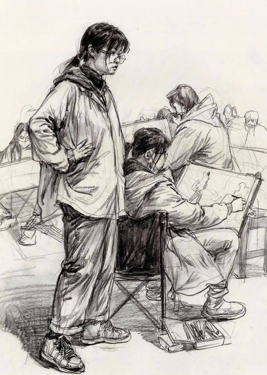 高分卷分享近百张中国美术学院速写高分卷合集不要错过哦