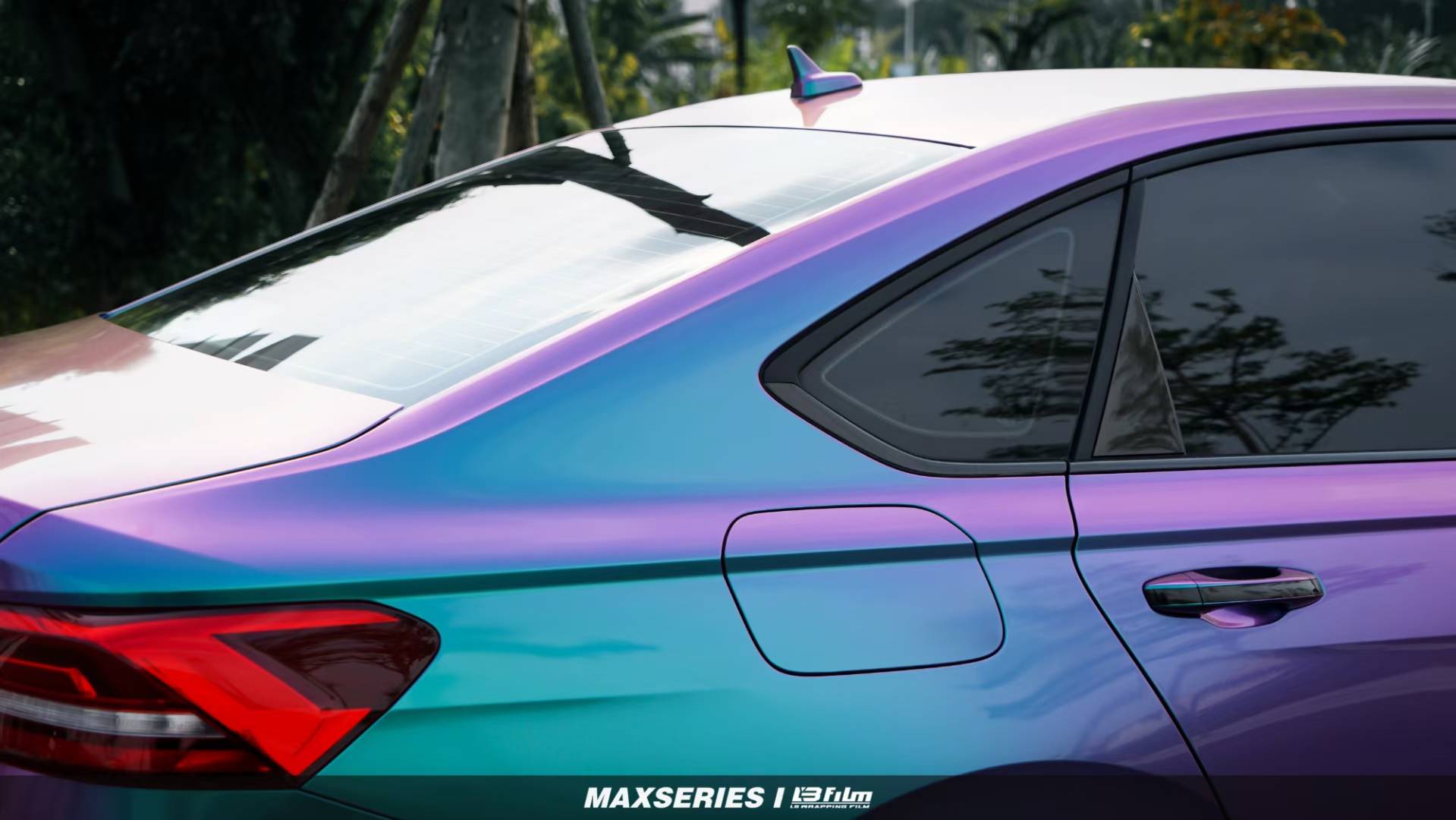 lbfilm改色膜大众朗逸pet朝霞紫