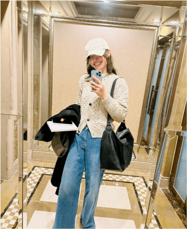 塑造出 冬天学白百何这样穿!既时髦又舒适保暖,轻松穿搭还都不会踩雷