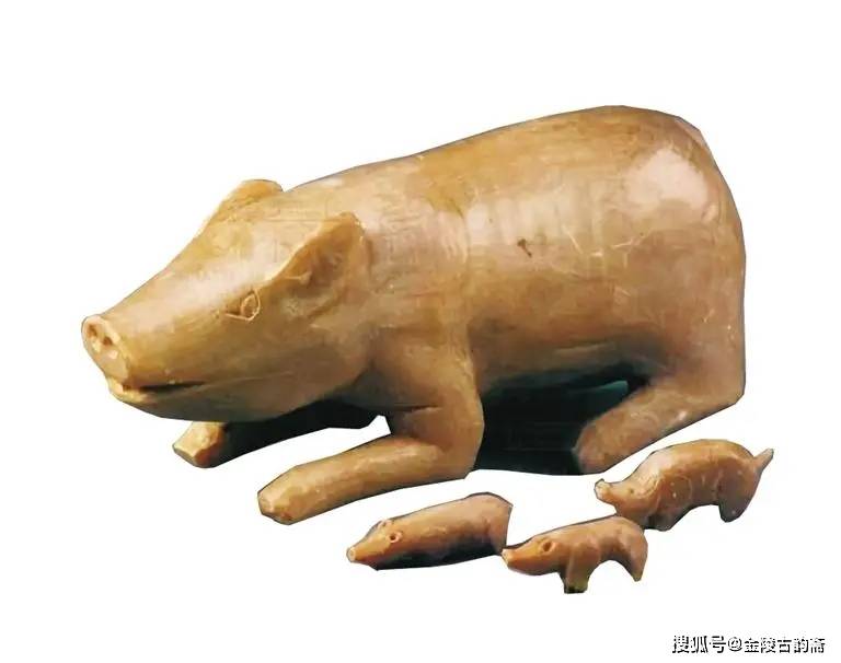 中国時代石握猪 古玉猪握 共箱 骨董 玉製品 中国古美術 重133g 【公式